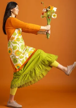 Esiliina ”Sunflower” ekopuuvillaa/pellavaa