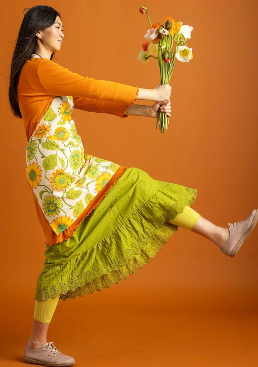 Esiliina ”Sunflower” ekopuuvillaa/pellavaa