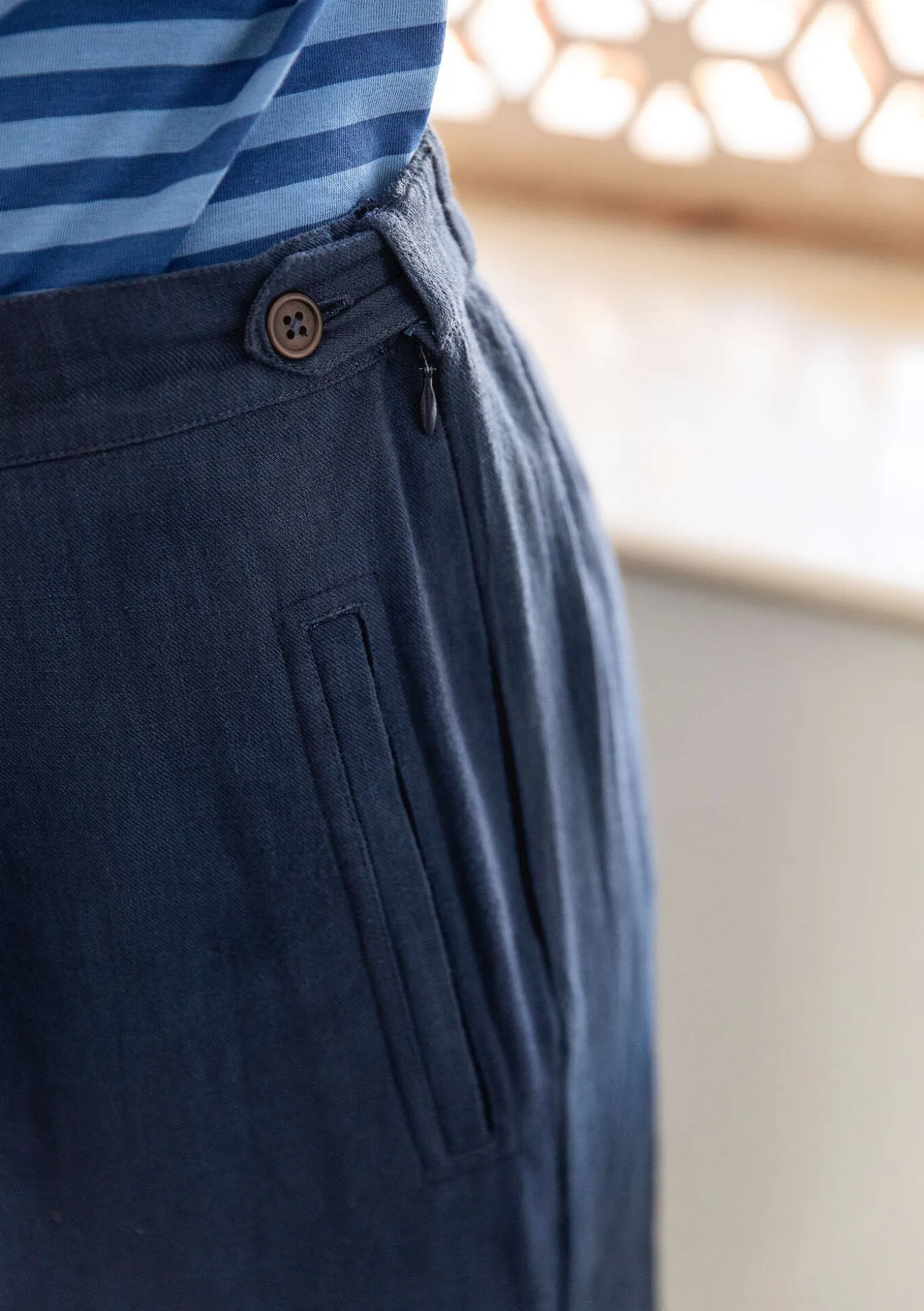 Kangashousut ”Stina” ekopuuvillaa