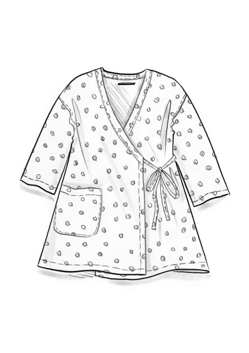 Kangaskimono ekopuuvillaista dobby-kudosta