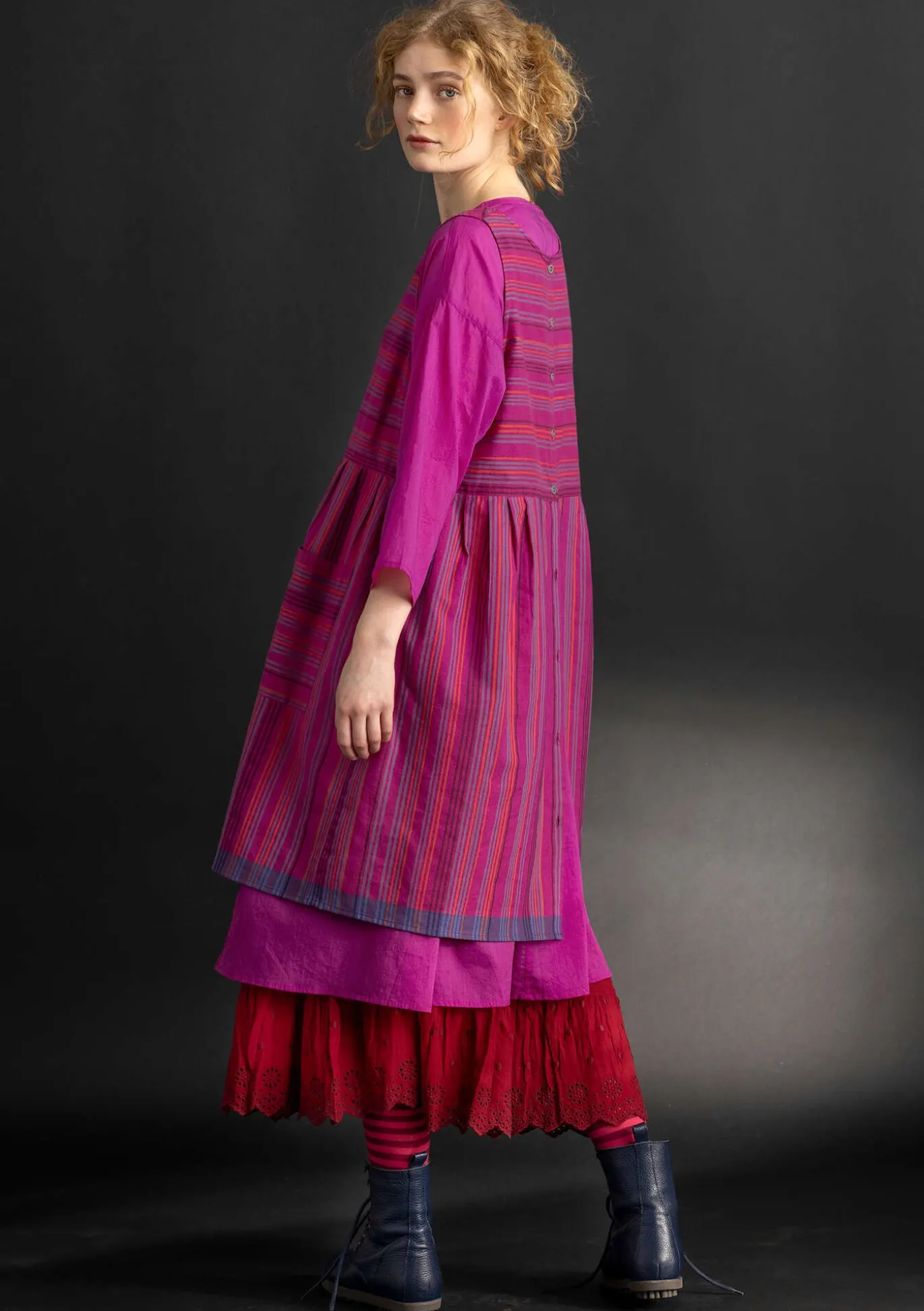 Kankainen liivimekko ”Ava” ekopuuvillaa