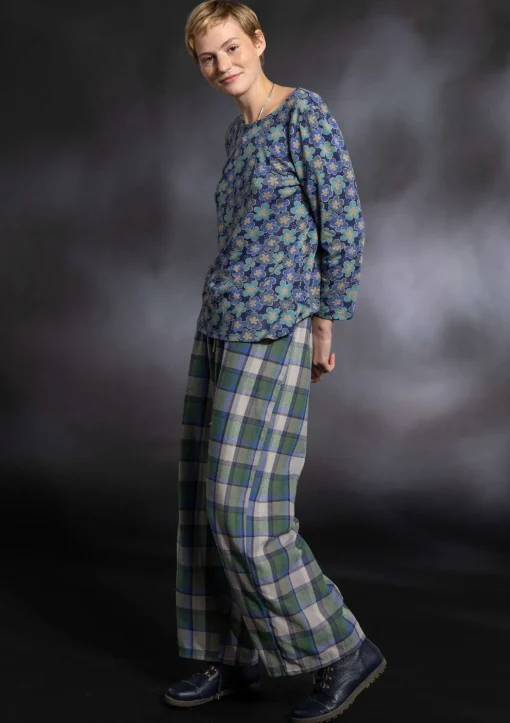 Kankaiset pyjamahousut "Skagen" ekopuuvillaa