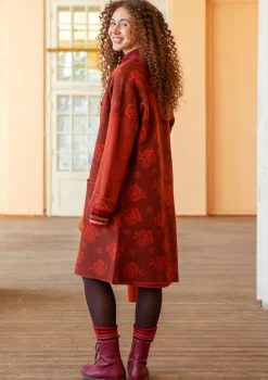 Käännettävä neulottu takki ”Aria” huovutettua villaa