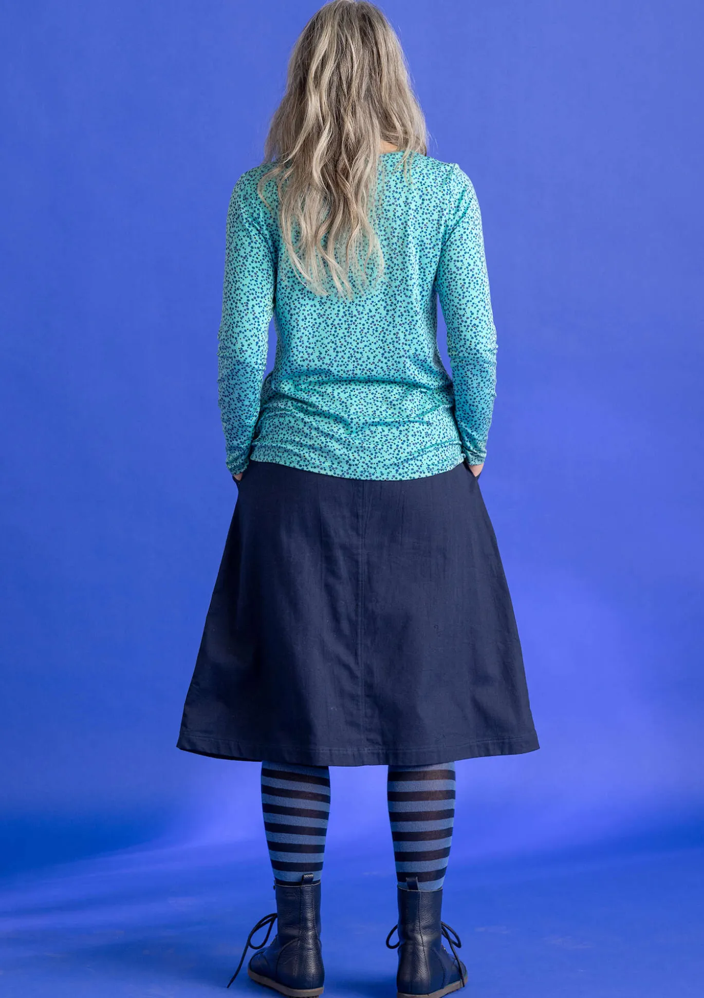 Kudottu twillhame ekopuuvillaa