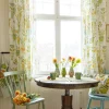 Lyhyt verho "Flower pots" ekopuuvillaa
