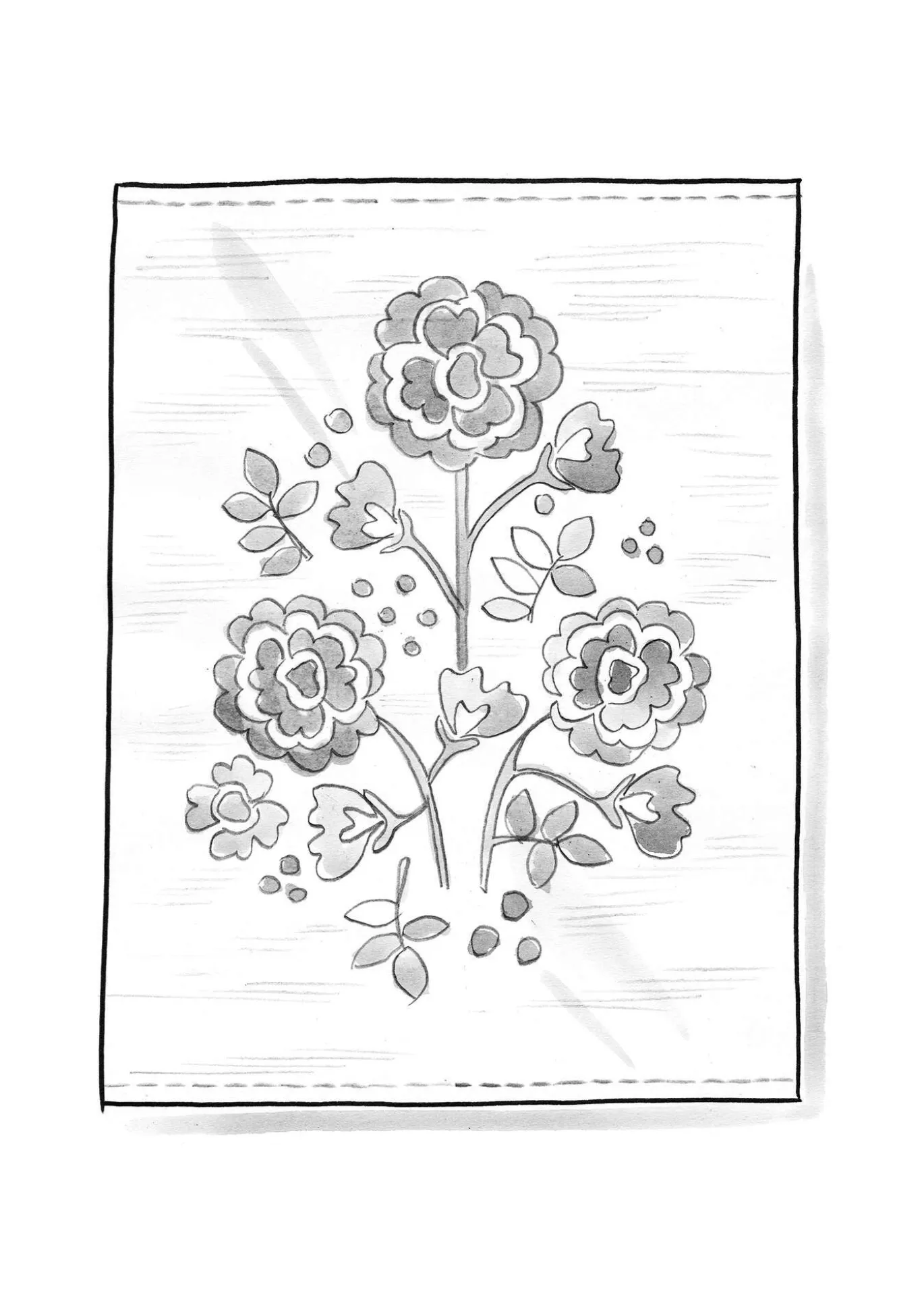 Matto "Wild rose" ekopuuvillaa