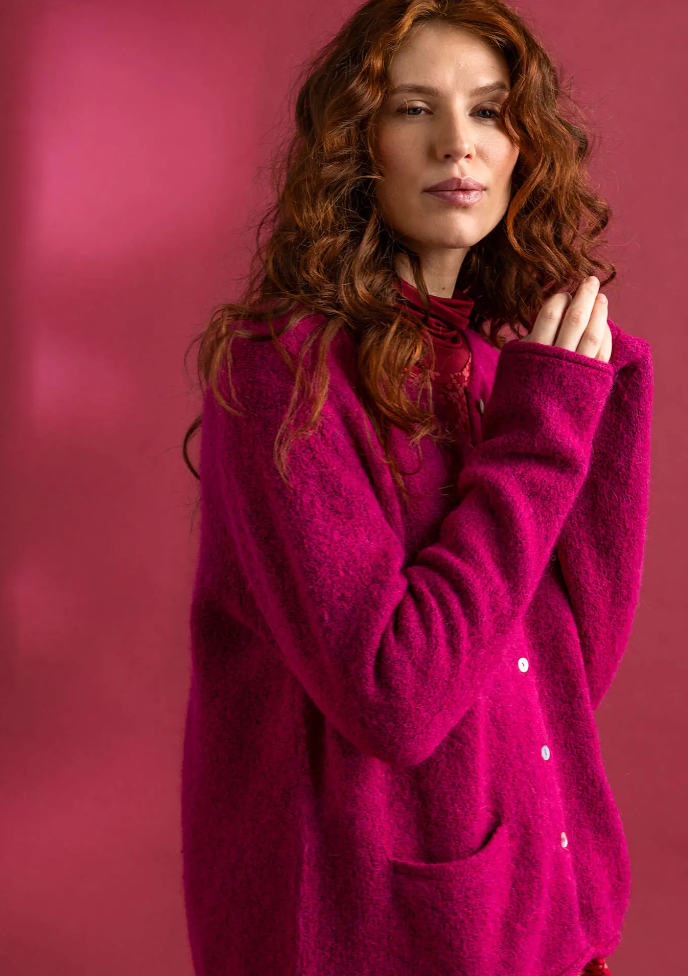 Neuletakki alpakkasekoitetta