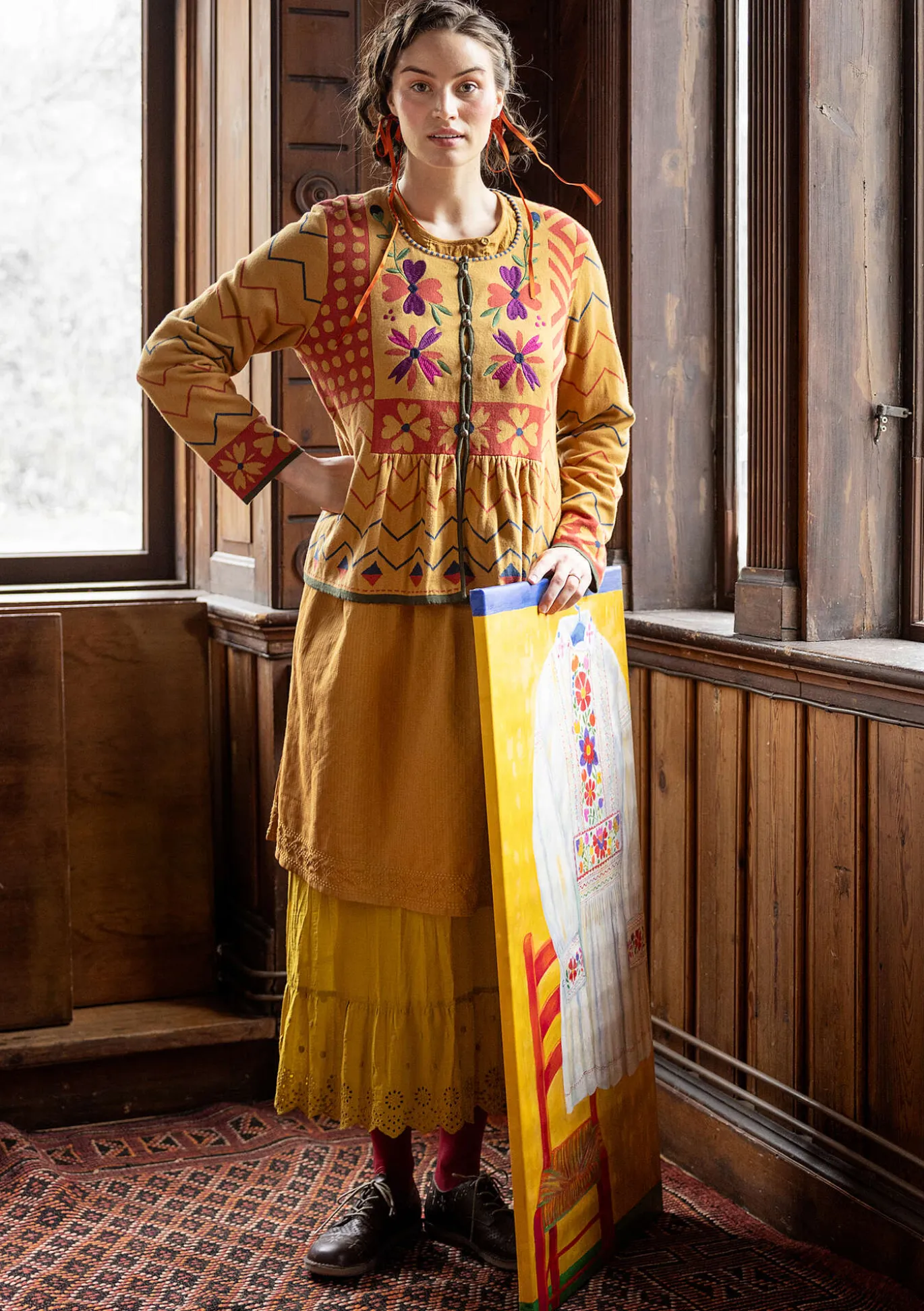 Neuletakki "Maria" ekologista ja kierrätettyä puuvillaa