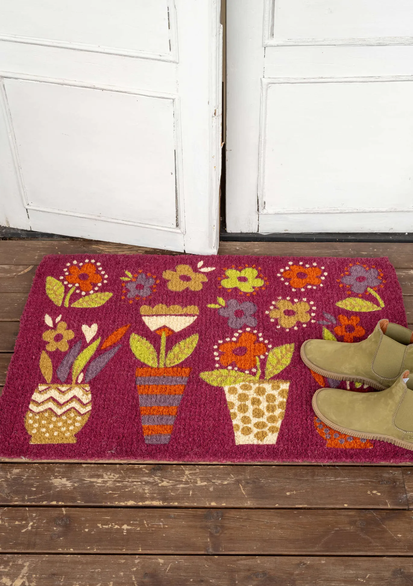 Ovimatto "Flower pots" kookoskuitua