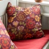 Painokuvioitu tyynynpäällinen "Wild rose" pellavaa ja puuvillaa
