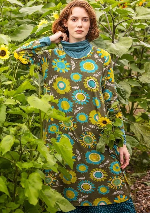 Sunflower-trikoomekko lyocellia ja elastaania