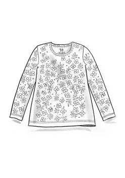 Trikoopusero ”Ylva” ekopuuvillaa/elastaania