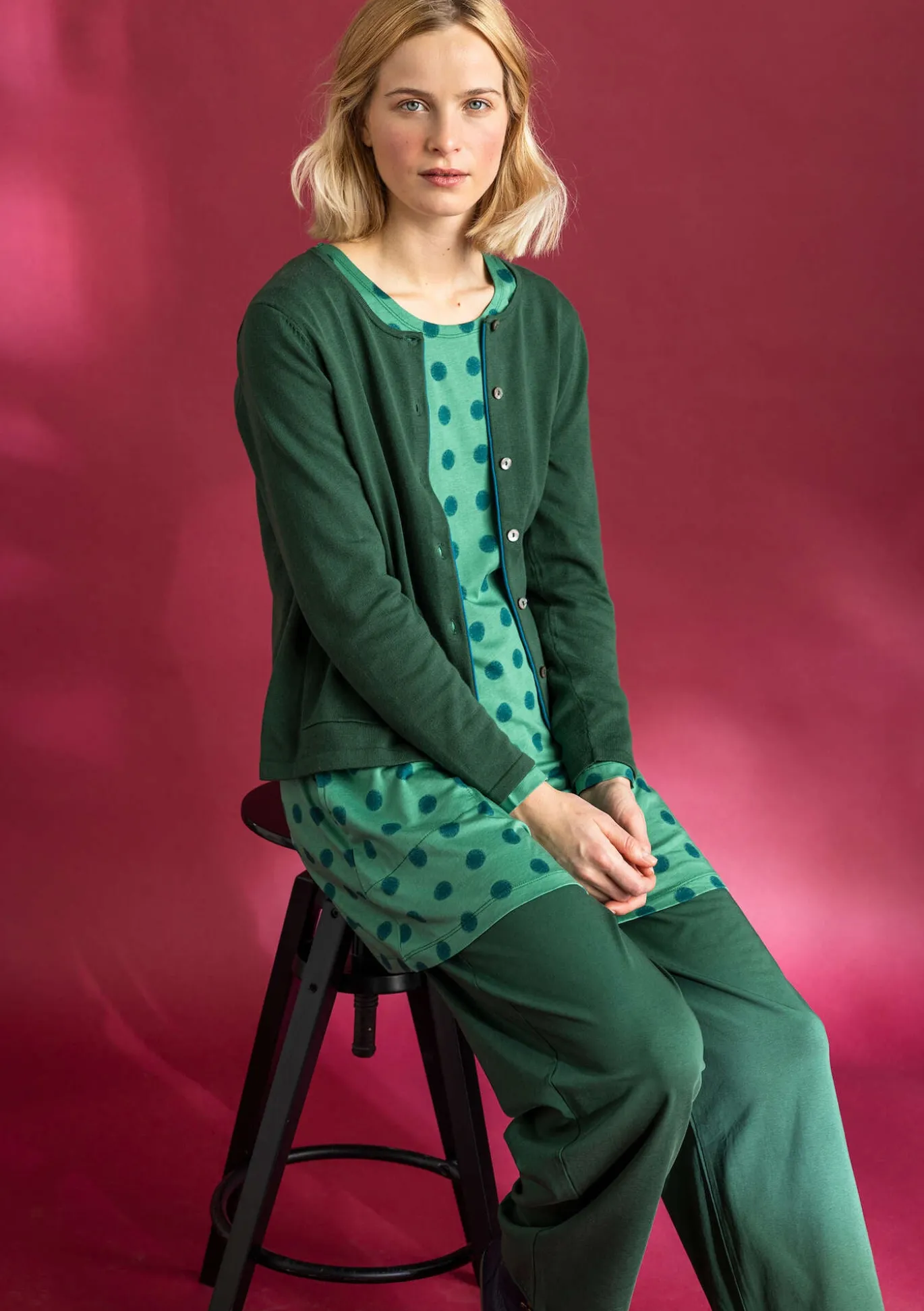 Trikootunika ”Tyra” ekopuuvillaa/modaalia