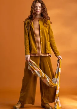 Veluurihousut ekopuuvillaa / kierrätettyä polyesteriä