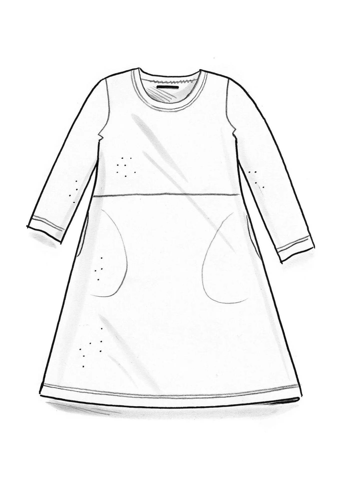 Veluuritunika ekologista puuvillaa / kierrätettyä polyesteriä